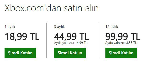  Xbox live fiyatlar artıyor