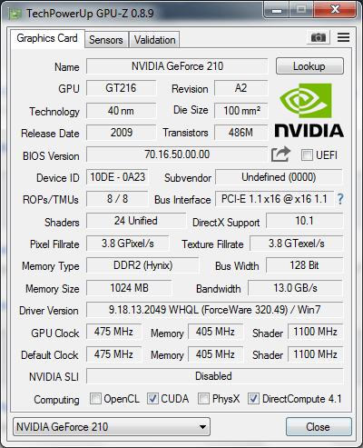  GT 210 1GB 128-Bit Overclock hk.