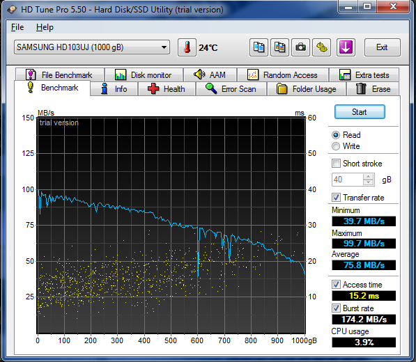  HD tune programlı ile harddisk testi resimli anlatım