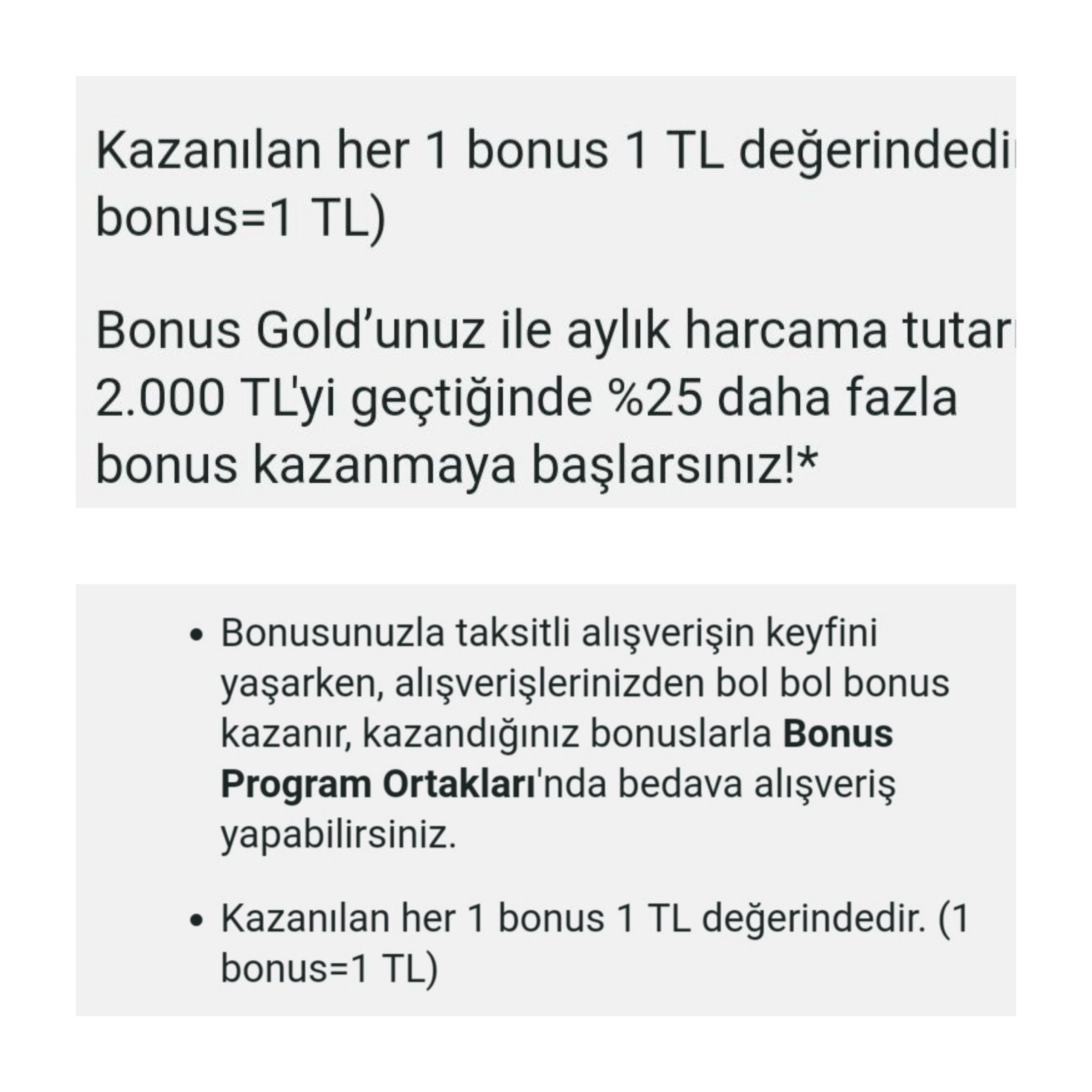 Bonus ve bonus gold