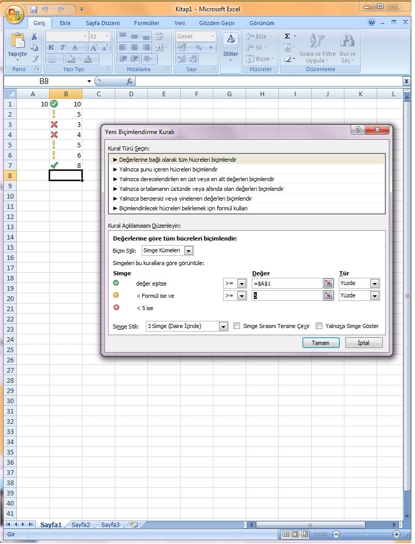  excel yardım ne olur.