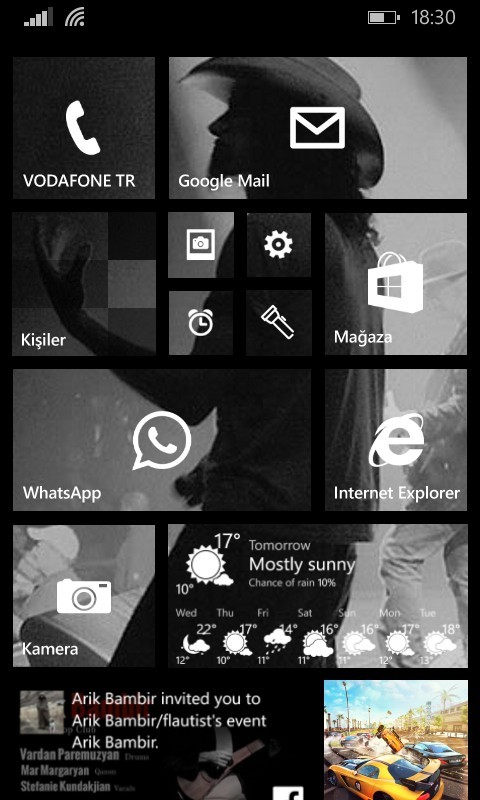  Windows Phone 8.1 Ana Ekranlarınız