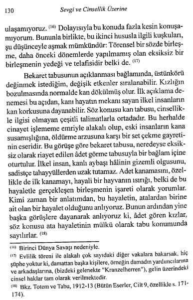  Bekaret Tabusu - Freud (1918)