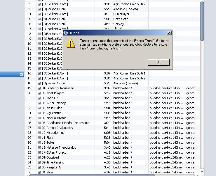  iphone itunes sorun