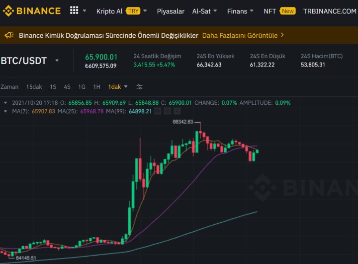 Yeni rekor: Bitcoin 66 bin dolara ulaştı!