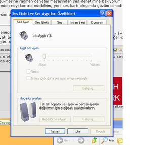  Ses Kartı Sorunu