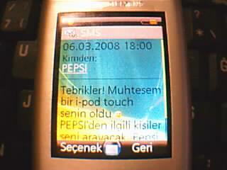 Pepsi iPod Touch Kampanyası 61 Kişiye 65 İpod Kazandırdık