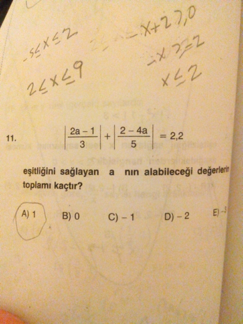  mat 1 mutlak değer soruları