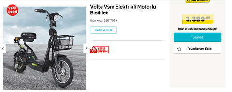 VOLTA Elektrikli Bisiklet Kullanıcıları Kulübü VSM VSC (BİM'de satılan bisiklet)