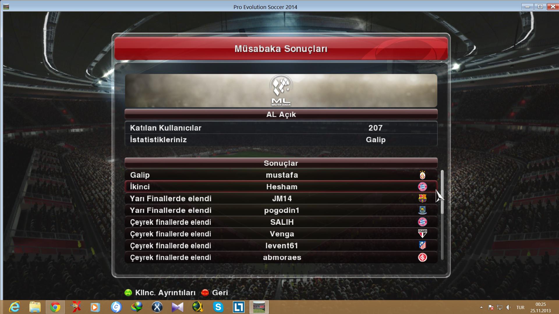  (PC) - PES 2014 ONLINE MASTER LIG ANA KONU - (PC)