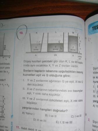  Fizik Sıvı Basıncı Sorularım