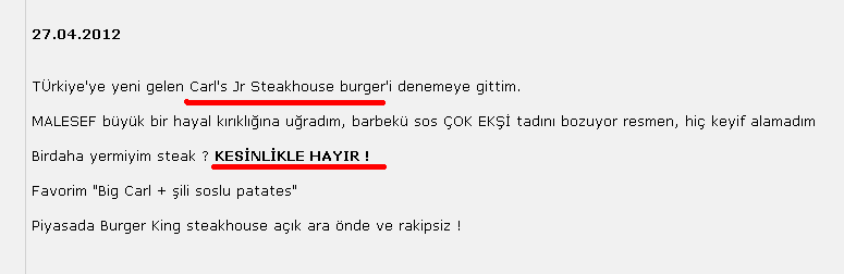  Carl's Jr Hamburger [CEVAHİR AVM - Tadım Notlarım]