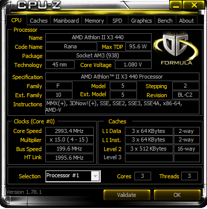 Satılık AMD Athlon II X3 440 İşlemci 3.0 GHZ.