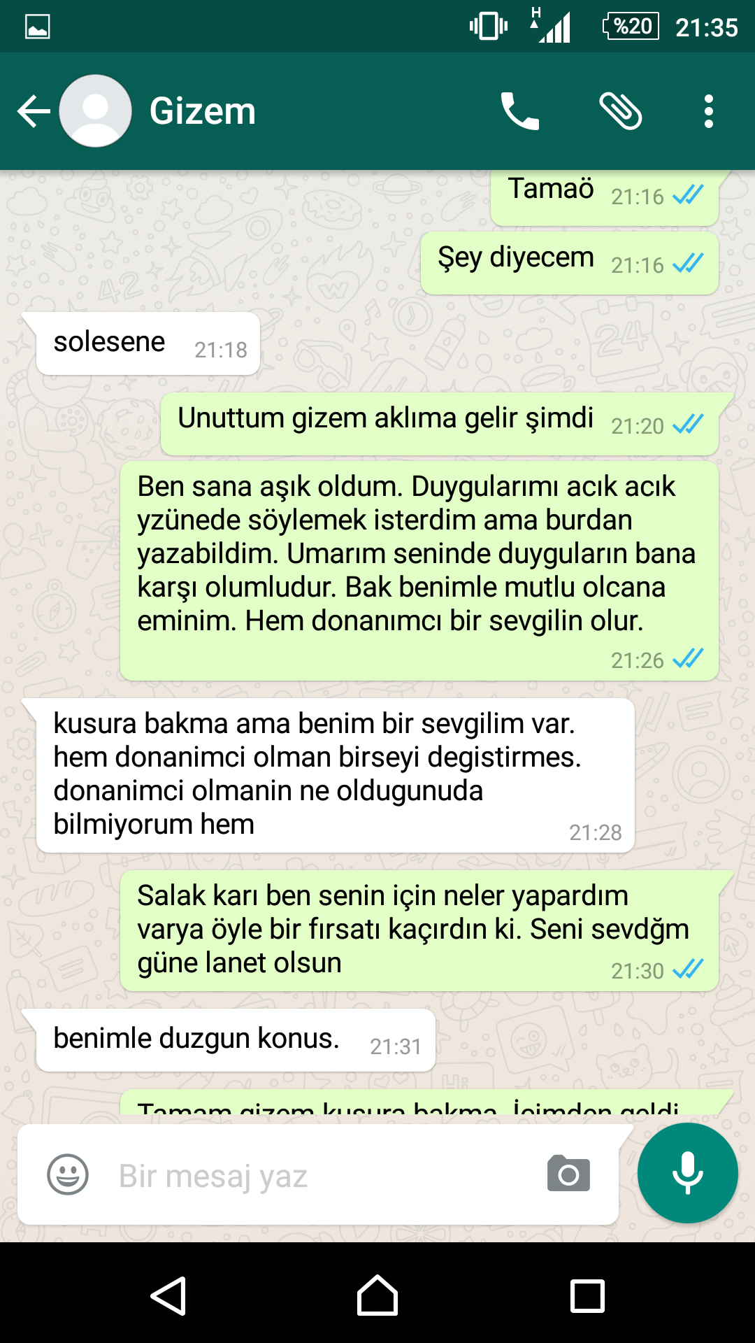  Kız redetti  ! (SS'li)