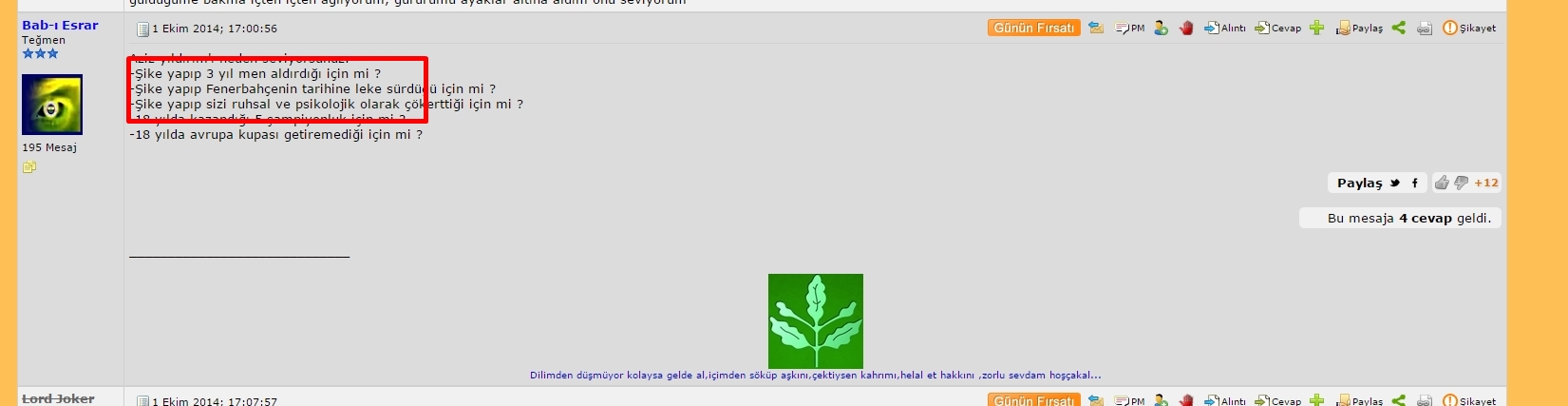  Foruma yazanlar ve yazılanların profili....