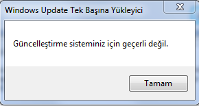  Windows 7 Güncelleştirmesi (KB976092) YÜKLENMİYOR