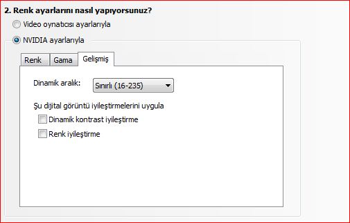  NVIDIA Video Renk Kalitesi Artırma