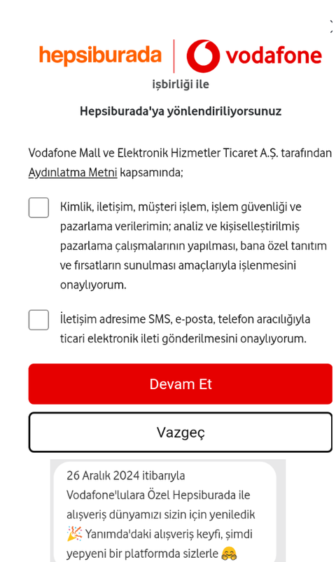 Vodafone HerşeyYanımda Kapanıyor