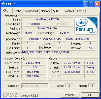  Intel Dual Core E5200 Overclock?