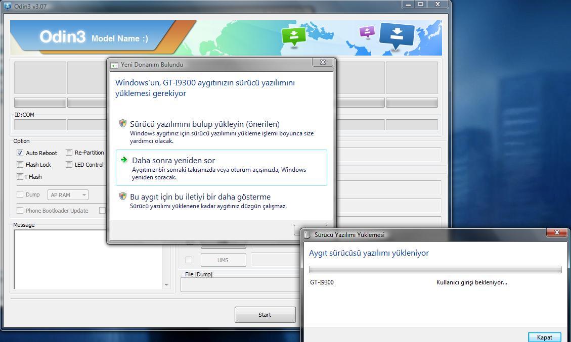  GT-I9300 (Galaxy S3) Driver Sorunu