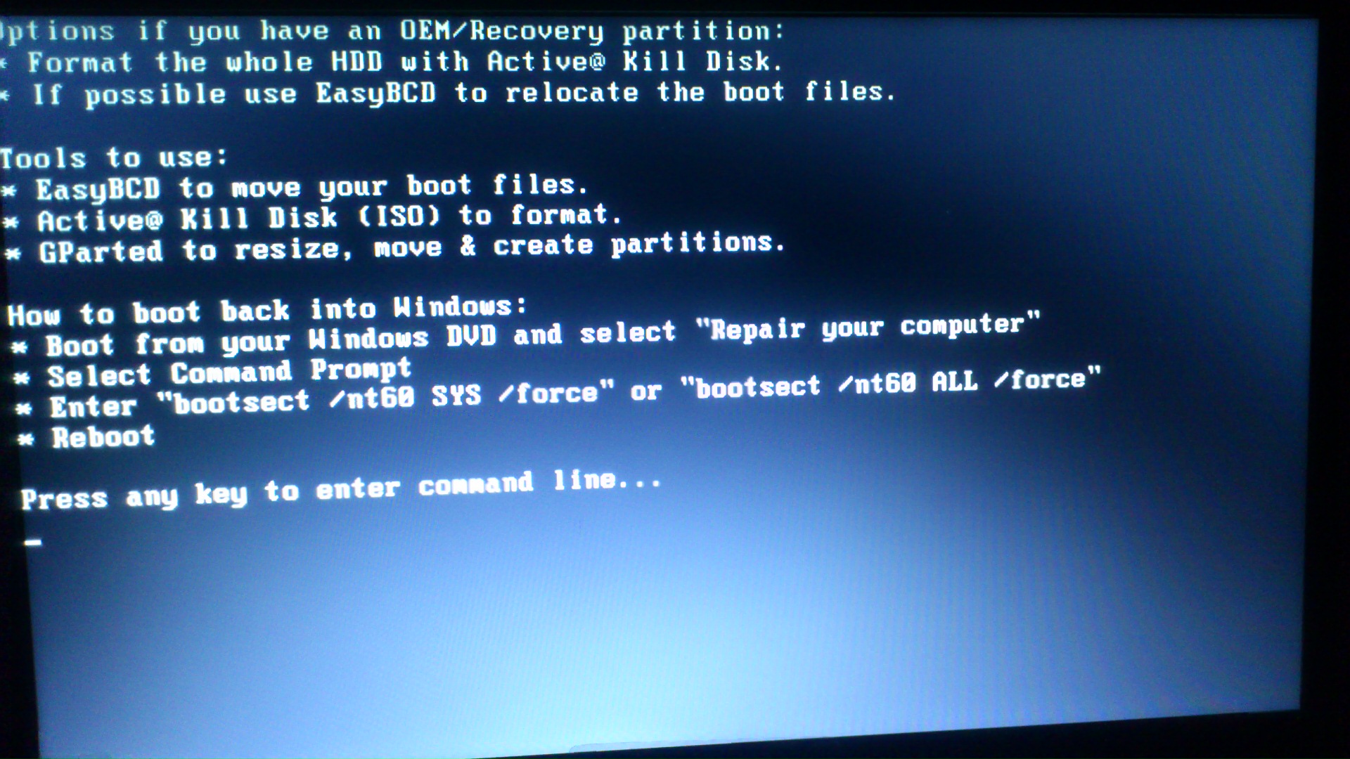  Windows 7 açılış ekranı yardım