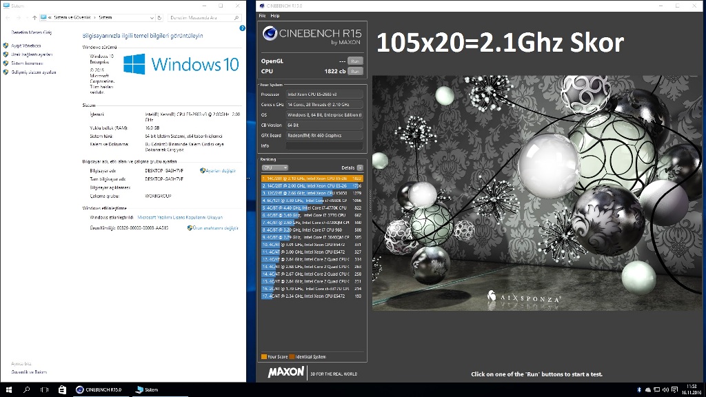 Bedavaya > Xeon E5 2683v3 > 7700K-5820K-5930K-6800K-6850K-6900K-5960-6950X-1800X den güçlü