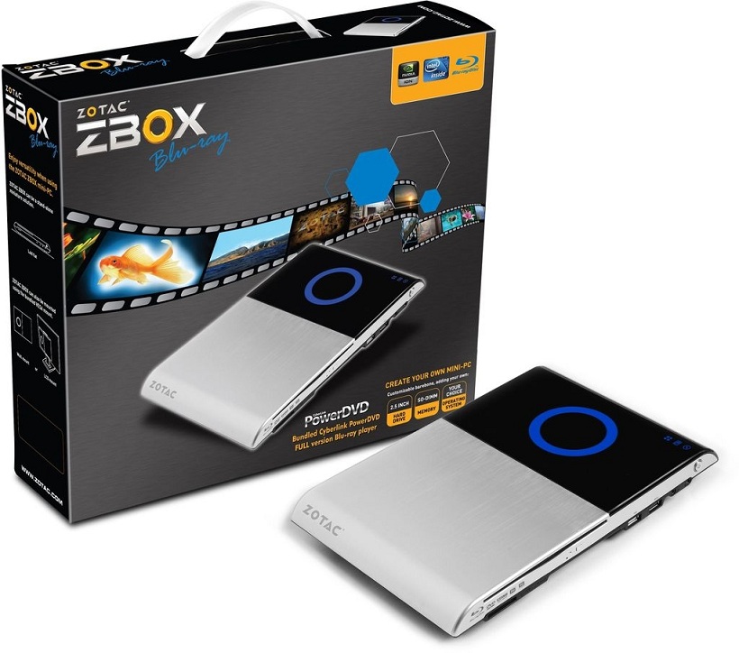  Sıfır Zotac Zbox ID34BR BlueRay HTPC ION Full HD USB3.0