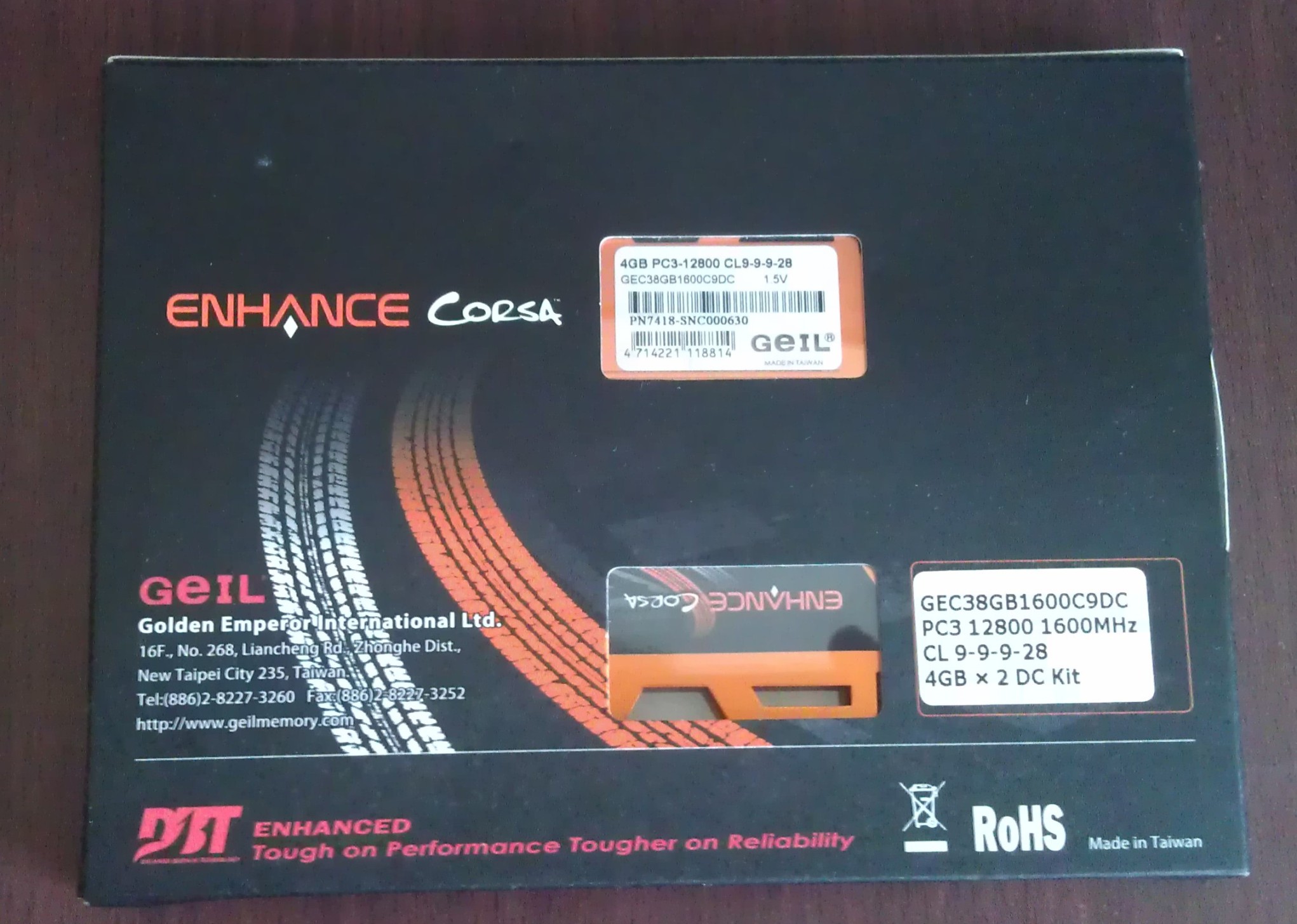  GEIL ENHANCE CORSA DDR3-1600 16 GB QUAD BELLEK KİTİ