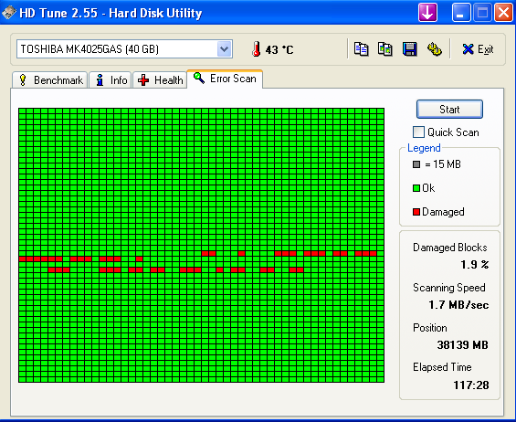  HD tune programlı ile harddisk testi resimli anlatım