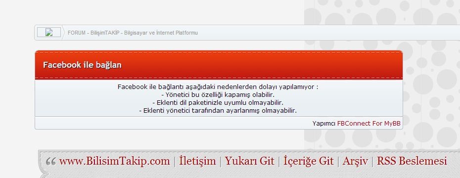  Mybb Foruma Facebook connect sorunu, Yardım...