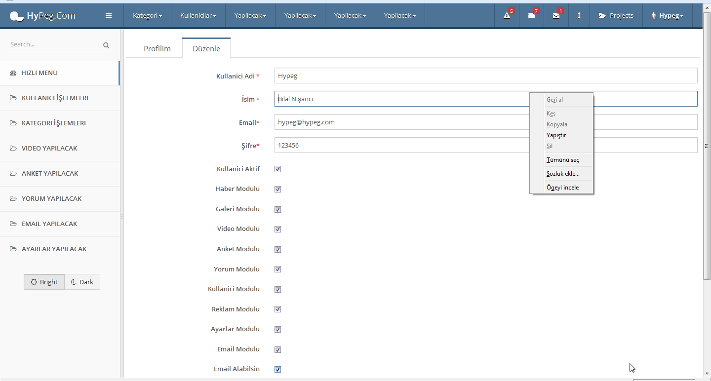  Asp.net Mvc 4 Haber Sitesi Kullanici İşlemleri