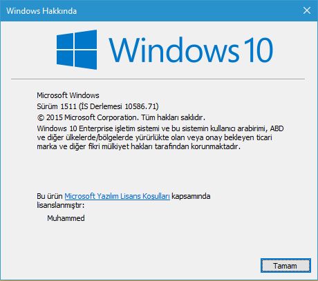  Windows 10'nun en son sürümü nedir?