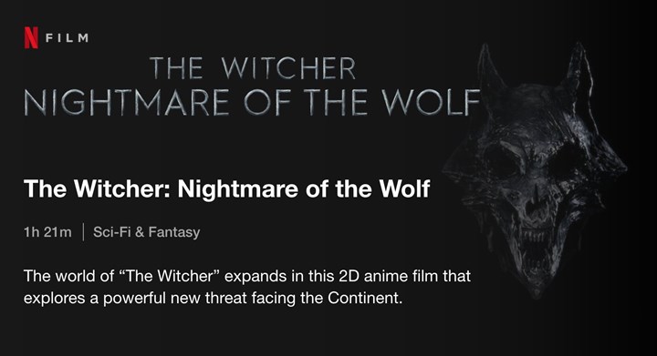 Netflix'in Witcher animesi Nightmare of the Wolf'un detayları belli