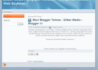  Yeni Mavi Blogger Teması V1 | Şık ve Sade| Dilber Media | Emege Saygı için Yorum Yap  |