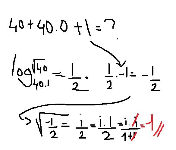  40 + 40 x 0 + 1 = ?