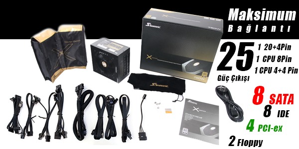  SEASONIC 850 WATT 80 Plus Gold Eksen garantili 1,5 Aylık (SATILDI)