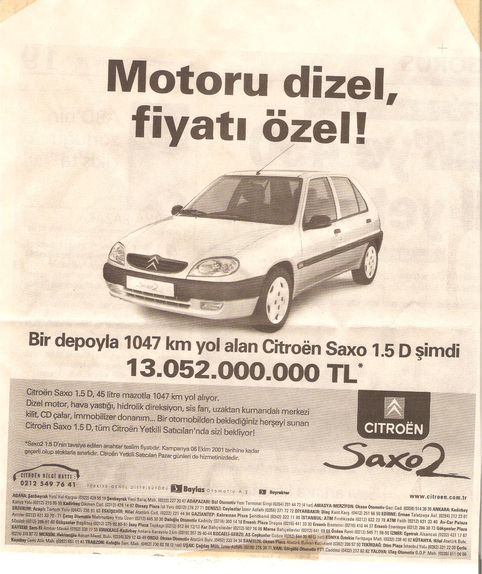  CİTROEN SAXO 1.5 DİZEL ALMAYI DÜŞÜNÜYORUM