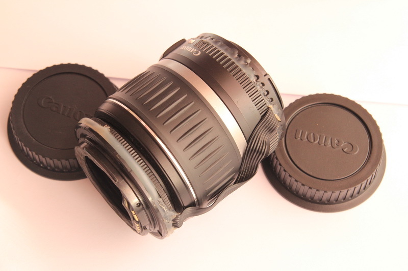 Macro fotoğraf için modifiye edilmiş Canon 18-55 lens