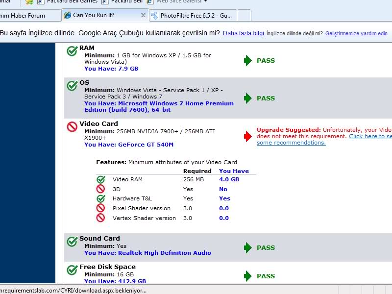  Bu yazılımlar yüklenmemiş görünüyor