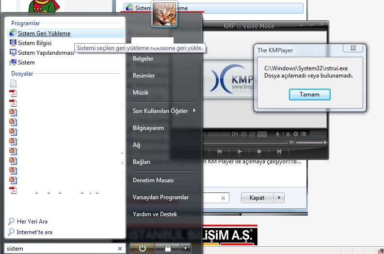  Tarayıcılarım,Programlarım KM Player ile açılmaya çalışıyor!!!!Bu ne saçmalık :S