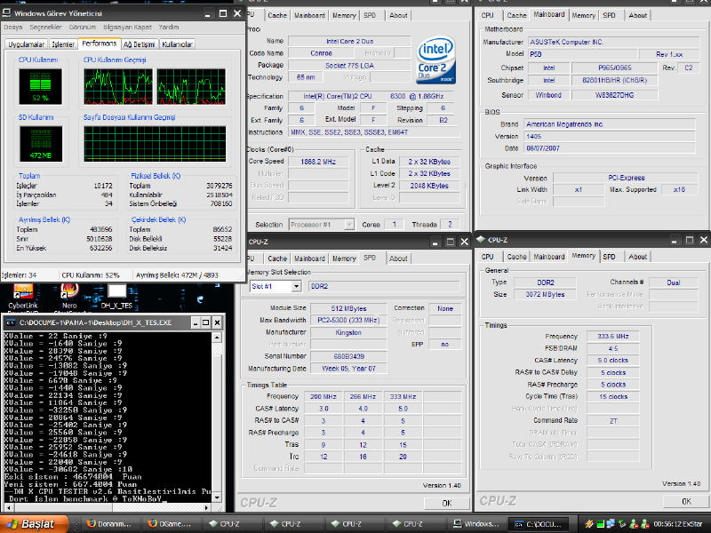  DHX CPU TEST Dört İşlem Benchmark (SIRALAMALI,Link Düzeltildi)