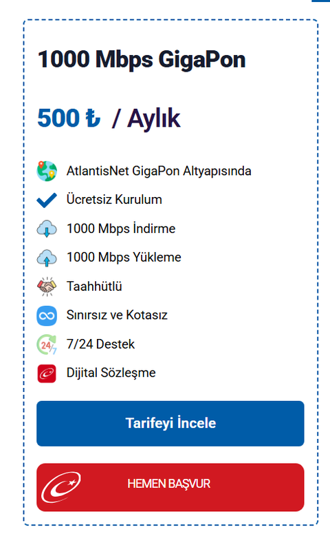 Müjde! Fiber Altyapılarda 1.000 Mbps Hizmetimiz Kullanıma Açılmıştır