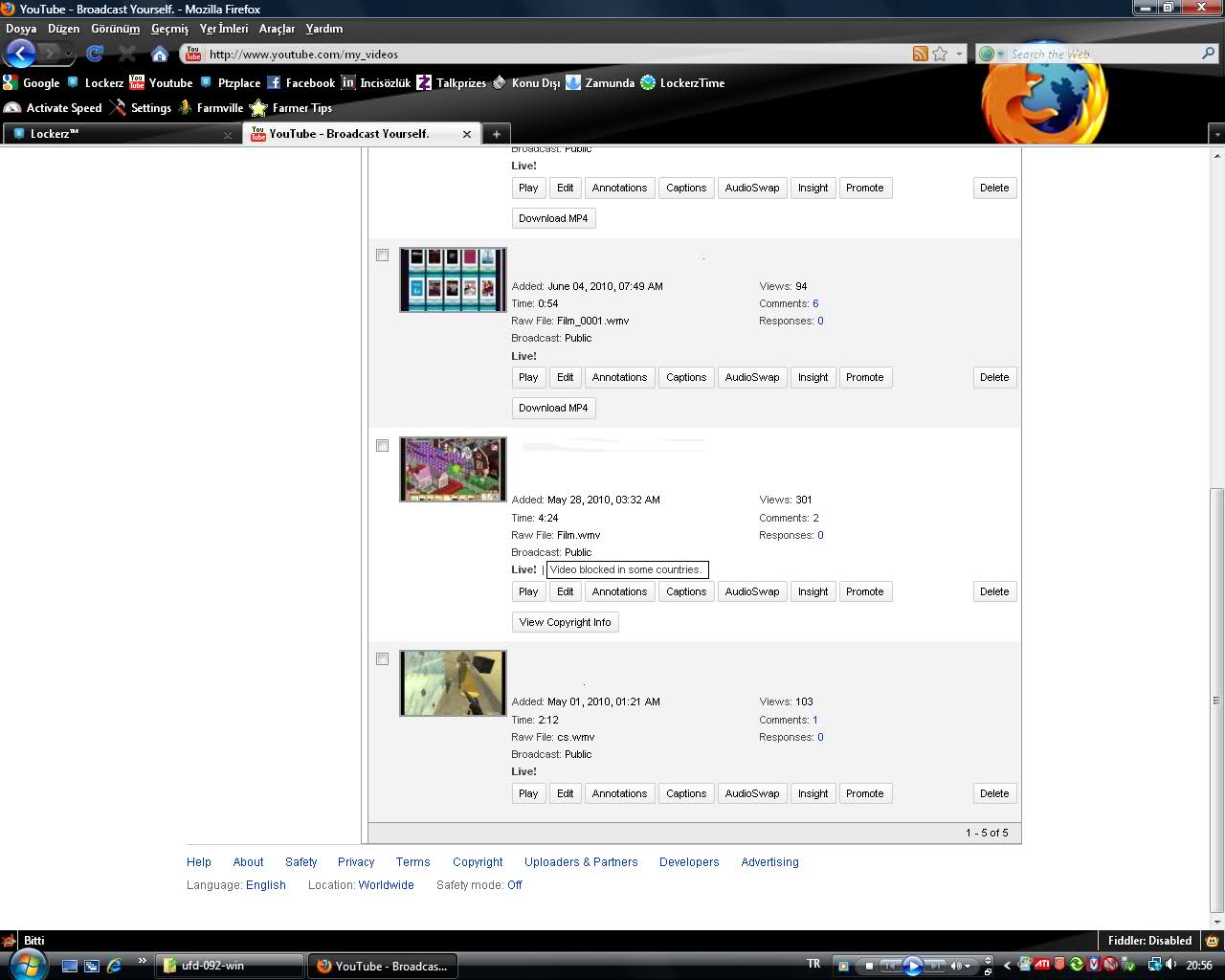  Video blocked in some countries.? nasıl düzeltirim ssli