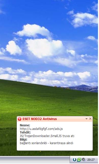  'Bağlantılı Yeni sorun çıktı!' (Arkadaşlar bu nasıl trojandır?(http:// u.asdafdgfgf.com/ads.js)