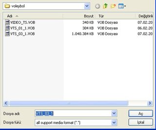  VOB dosyası Hk. yardım lütfen