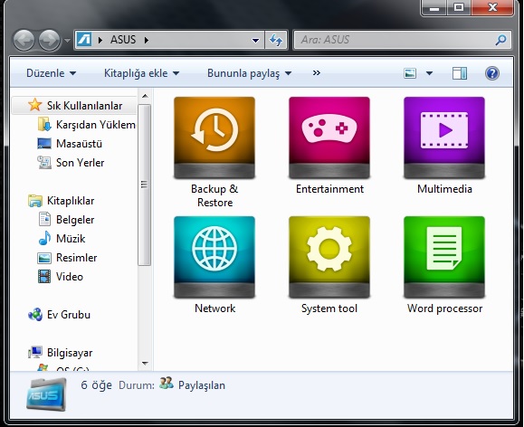  Asus Klasörleri Özelleştirme