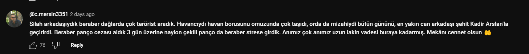 Vural Çelik: Avrupa Yakasının  Kubilay'ı vefat etti. [17.10.2024]