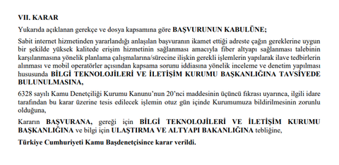 Türk Telekom Altyapı sorunu