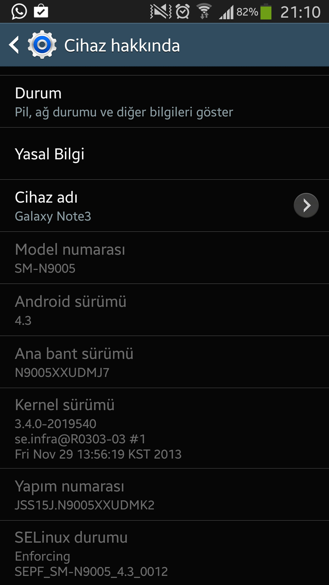  Galaxy Note 3 SM-N9005 Andorid 4.4
