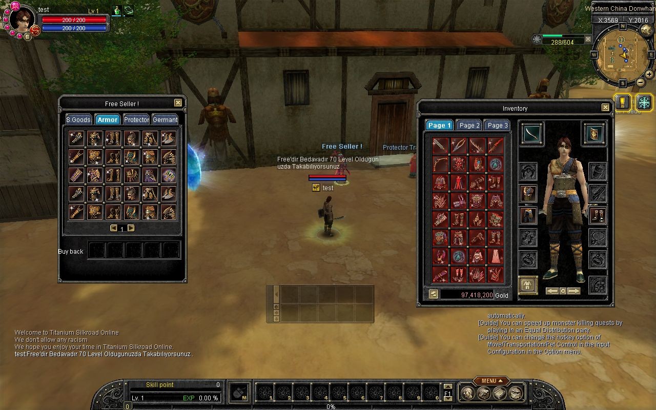  Titanium Silkroad Online 70 CAP Sadece CH Server